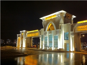 Entrance Gate Project Made Of Travertine