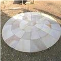 Sandstone Circles, Circle Patios Sandstone Cobble, Pavers
