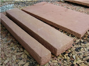 Autumn Brown Paving Blocks, Autumn Sandstone Brown Sandstone Cobble, Pavers