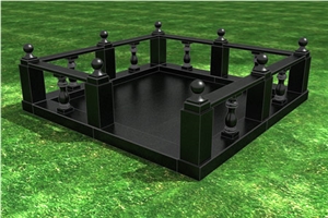China Black Granite Graveyard Products