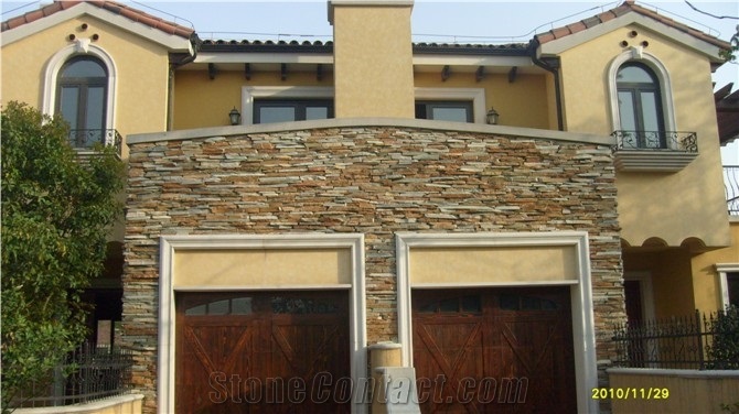 Slate Venner,wall Cladding, Rustic Yellow Slate Wall Cladding