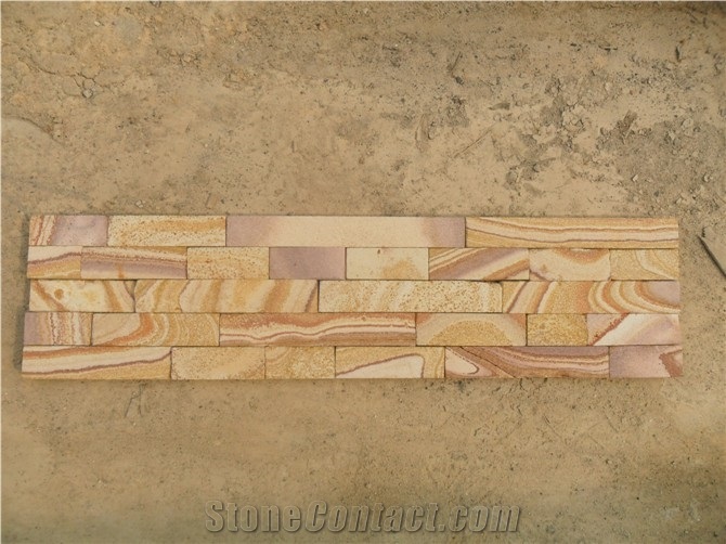 Scenery Yellow Sandstone Wall Cladding