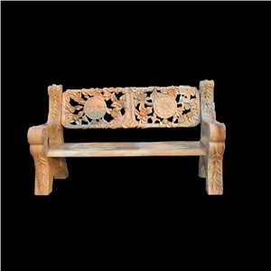 Yellow Marble Bench Garden Furniture