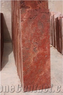 Persian Red Travertine Blocks