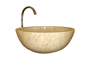 Beige Limestone Sink
