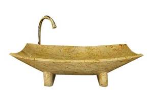 Beige Limestone Sink