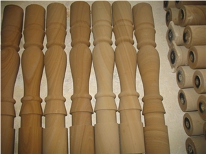 Yellow Wooden Sandstone Balustrade