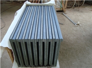 Honed Bluestone Pool Coping Tiles, Bluestone Swimming Pool Decks, Honed Rebated Bullnose Coping Tiles / Bullnose Drop face Swimming Pool Tiles