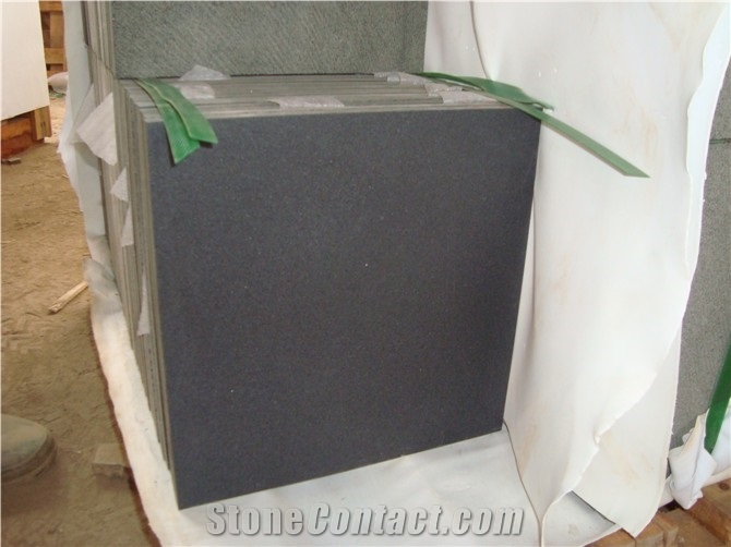 Honed Grey Basalt / Andesite Cut to Size Tiles / China Grey Basalt Wall Cladding / Pavers