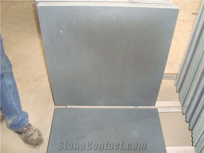 Honed Grey Basalt / Andesite Cut to Size Tiles / China Grey Basalt Wall Cladding / Pavers