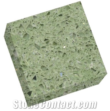 Shining Sparkle Light Blue Artificial Quartz Stone Suitable for Kitchen Top Vanity Top and Bath Top with High Resistance to Heat Stains and Chemicals