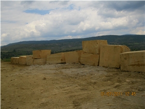 Yellow Travertine Block (eskipazar)