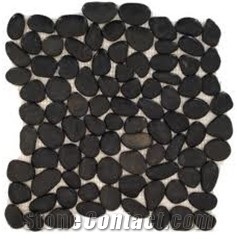 Black Pebble Mosaic, Pebble Black Onyx Pebble Mosaic