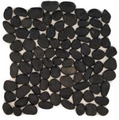 Black Pebble Mosaic, Pebble Black Onyx Pebble Mosaic
