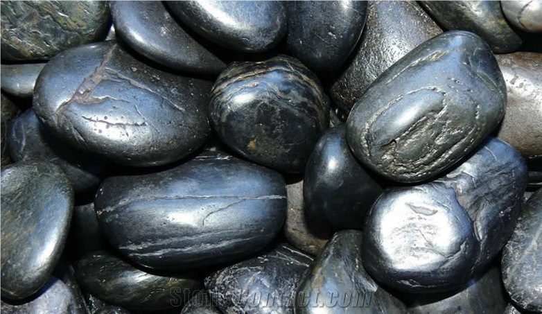 Black Polished Pebble