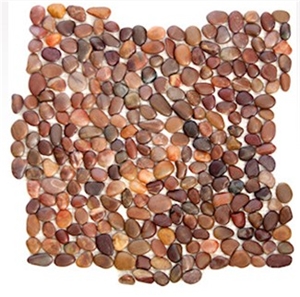 Red Pebble on Mesh