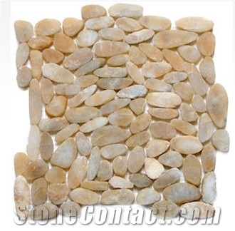 Yellow Sliced Pebble Mesh Back