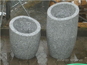 China G603 Granite Flower Pot, ,G603 Grey Granite Flower Pot