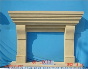 China Yellow Sandstone Fireplace