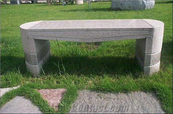 Stone Garden Bench,Pink Granite Garden Bench