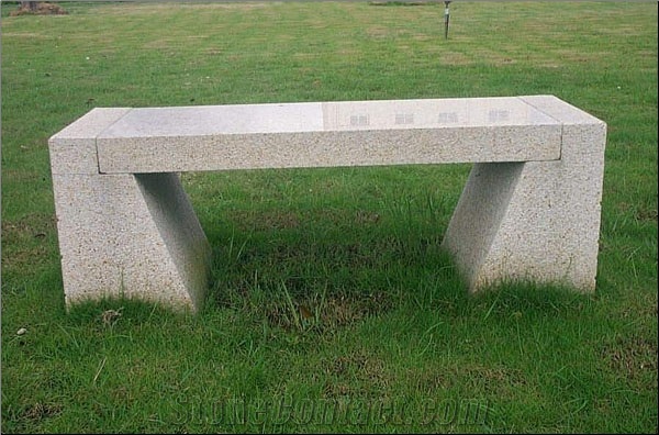 Stone Garden Bench,Pink Granite Garden Bench