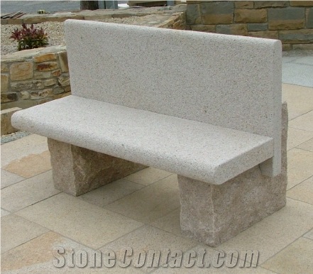 Stone Garden Bench,Pink Granite Garden Bench