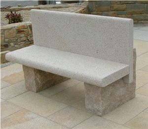 Stone Garden Bench,Pink Granite Garden Bench