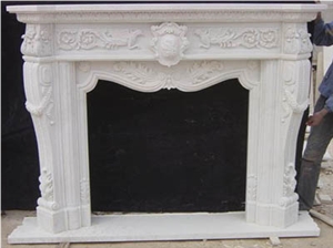 White Marble Fireplace