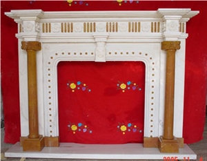 White Marble Fireplace