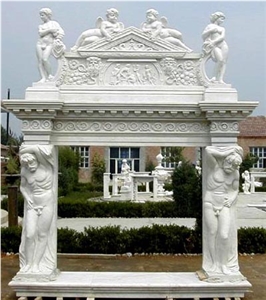 White Marble Fireplace
