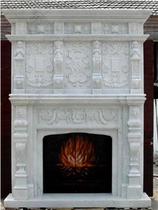 White Marble Fireplace