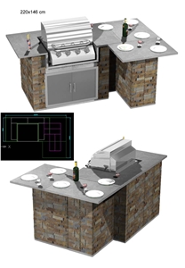Integrated Masonry Grey Slate Plate System