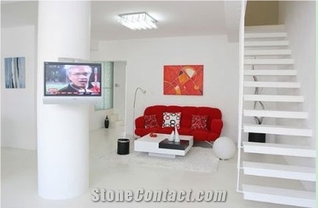 White Artifical Crystallized Glass Without Hole for Flooring Tile, White Building & Walling
