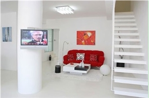 White Artifical Crystallized Glass Without Hole for Flooring Tile, White Building & Walling