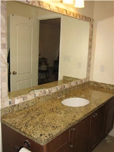 Giallo Ornamental Vanity Top, Yellow Granite