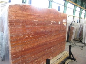 Red Soraya Travertine Slabs
