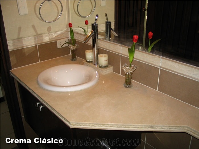 Botticino Classico Marble Vanity Top,Italy Beige Marble