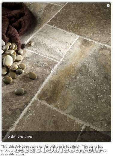 Italini Gris Opus Pattern Grey Limestone Tile