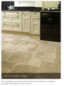 Kremna Travertine Vein Cut Opus Pattern Tile,Turkey Beige Travertine