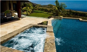 Beige Limestone Pool Coping