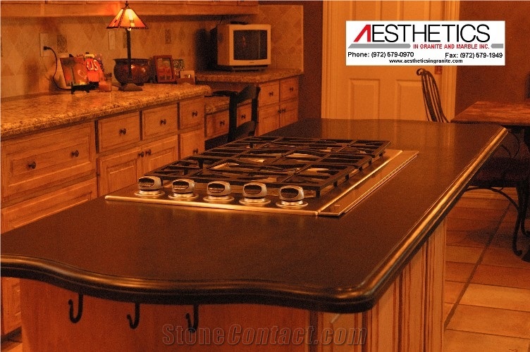 Absolute Black Granite Countertop, China Absolute Black Granite