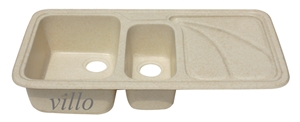 China Acrylic Double Bowls Topmount Sinks (VO-A37)
