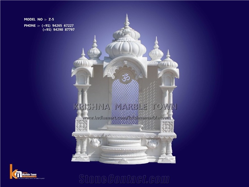 Ambaji White Marble Home Temple