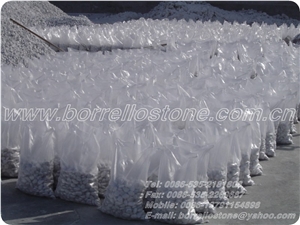 Laizhou Snow White Marble Pebble Stone