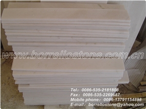 Laizhou Snow White Marble Stairs, Steps