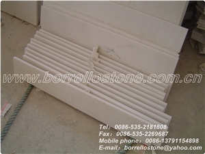 Pure White Marble Risre Of Stair, China White Marble Stairs
