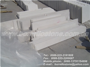 Pure White Marble Risre Of Stair, China White Marble Stairs