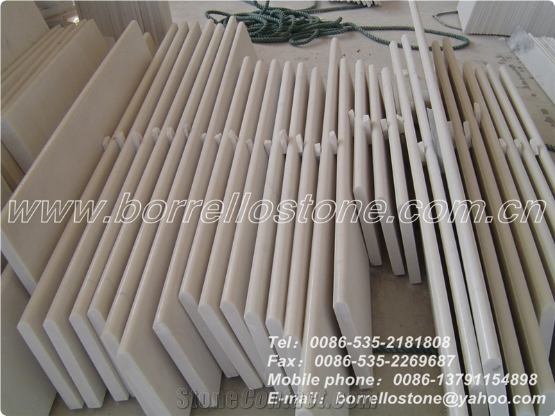 Pure White Marble Stair Tread