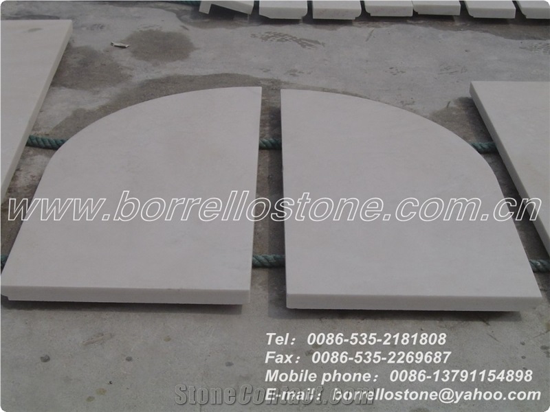 Pure White Marble Stair Tread