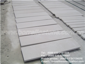 Pure White Marble Stair Tread, China White Marble Stair Treads